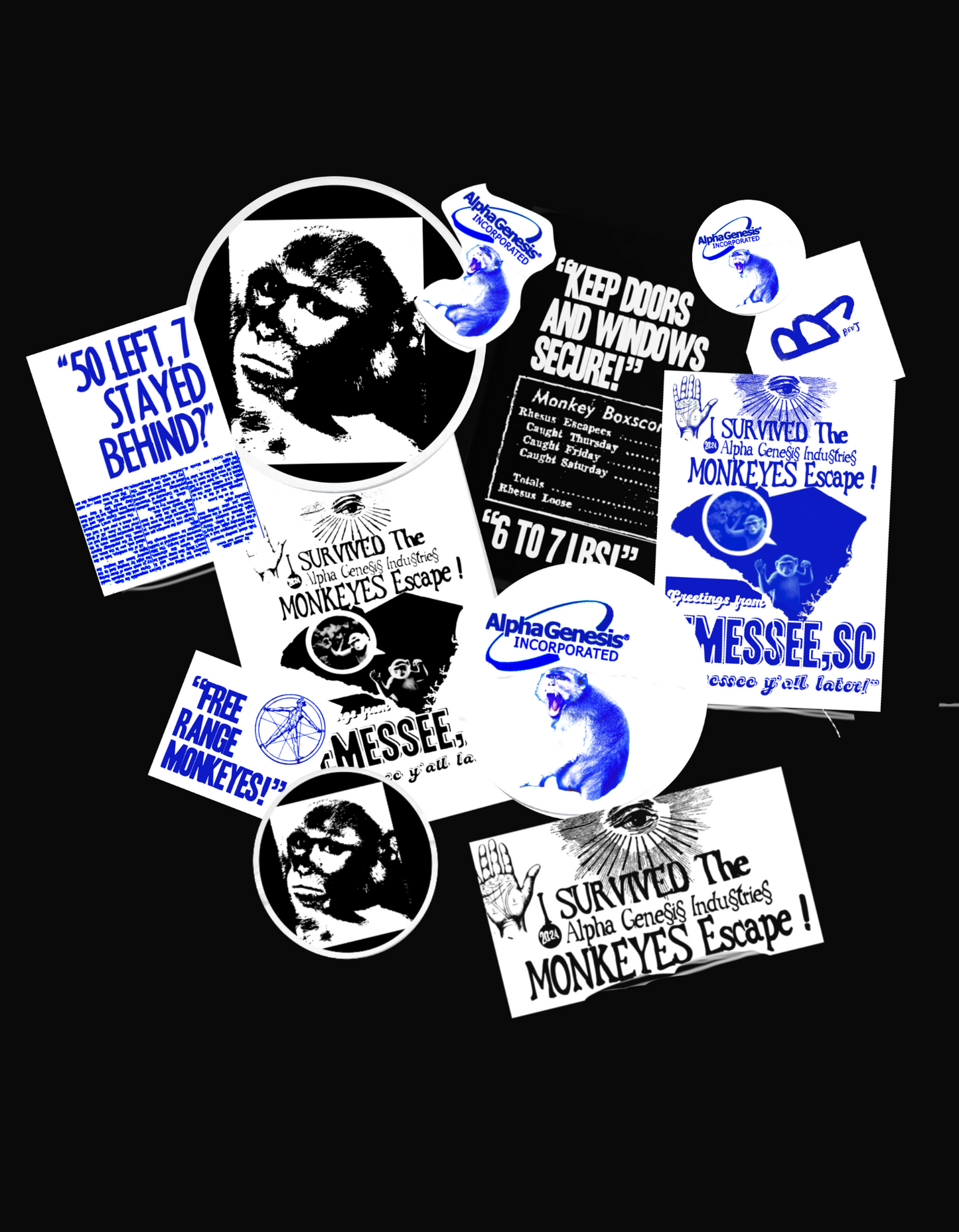 STICKER PACK Monkeyes SC Monkey Tee